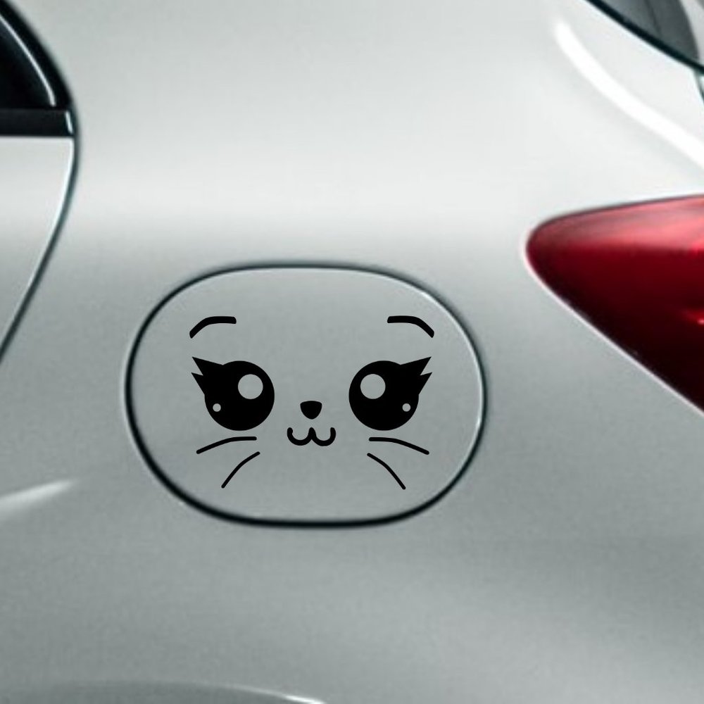 2x Cute kitten gas tank cover decals